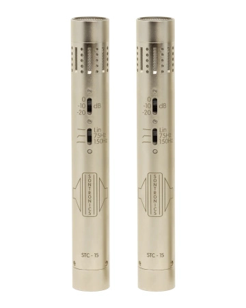 Zestaw mikrofonów pojemnościowych małomembranowych (stereo pair) – Sontronics STC-1S Silver