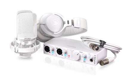 Arturia MiniFuse Recording Pack White – zestaw nagraniowy